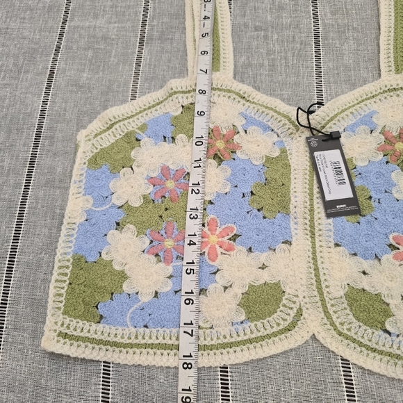 Pretty Little Thing Women Summer Crochet Tank Tops Colorful Floral Embroidery... - Picture 11 of 11